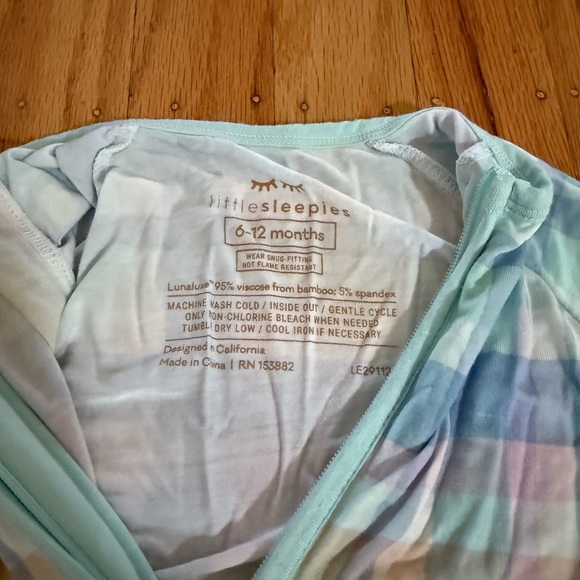 Little Sleepies Zippy Bundle: Pastel Plaid and Clay Ribbed, 6-12 mo - Picture 4 of 13